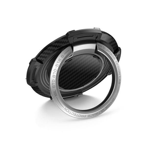 SUPCASE Cell Phone Ring Holder, 360° Rotation & 180° Flip Universal Phone Ring Stand for Magnetic Car Mount (Black)