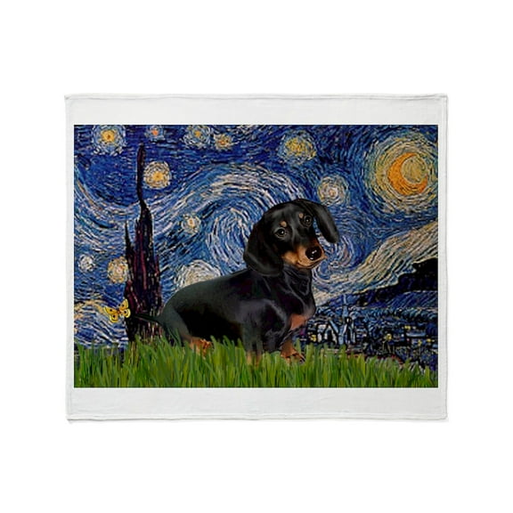 CafePress - Starry Night Dachshund Throw Blanket - Soft Fleece Throw Blanket, 50"x60" for All Ages