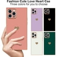 thumbnail image 6 of Compatible with iPhone 12 Pro Max Case  for Women Girls Cute Love Heart Luxury Plating Gold Shockproof Raised Full Camera Lens Protection Cover Phone Case for iPhone 12 Pro Max, Pink, 6 of 14