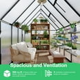 thumbnail image 3 of Danolapsi 6'x9' Aluminum-Framed Polycarbonate Greenhouse, Heavy Duty Polycarbonate Greenhouse with Quick Setup Structure and Roof Vent, Large Enhanced Aluminum Green House Kit for Outdoors, 3 of 9