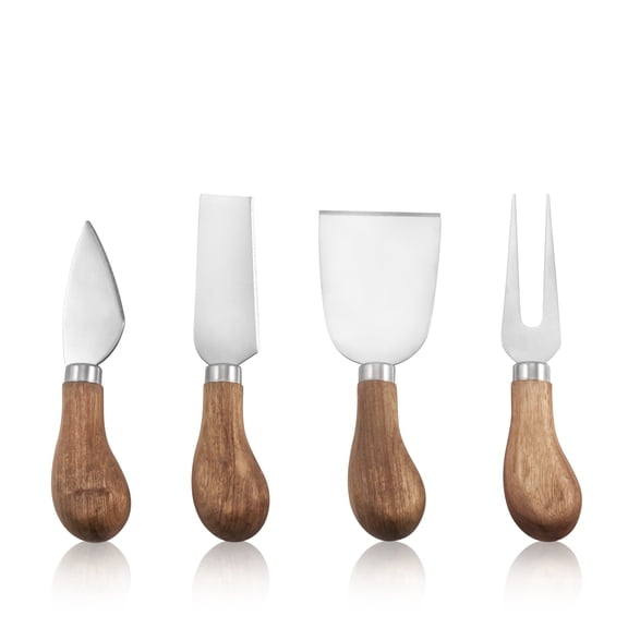 True Grove Cheese Tool Set Stainless Steel Cheese Knives and Fork, Set of 4