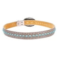 thumbnail image 3 of Western Turquoise Rhinestone Studded Faux Crocodile Print Genuine Leather Belt, 3 of 6