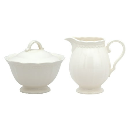 Red Vanilla Clic White Covered Sugar Bowl And Creamer Set Red Vanilla Clic White Covered Sugar Bowl And Creamer Set
