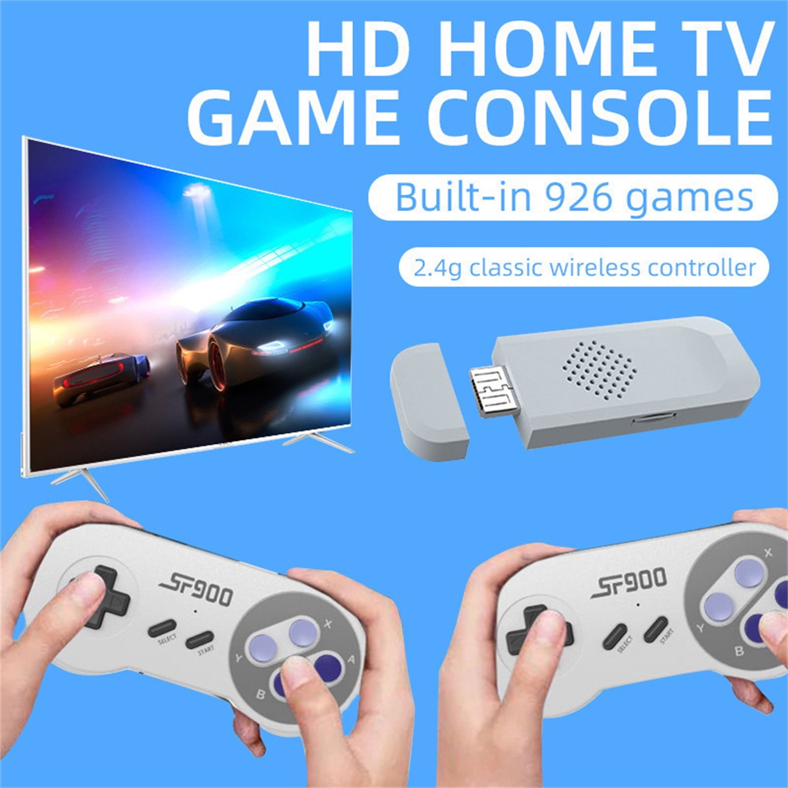 Game Console With 900+ Games, Tv Retro Video Game Console For Kids &  Adults, Game Box With Ar Gun Games,2 Handheld Wireless Game Controllers,  Plug& Play, Toy Gift For Boys And Girls