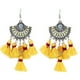 thumbnail image 2 of Pendientes de borlas largas retro de estilo nacional para mujer y niña, accesorio de joyería con forma de gota (amarillo), 2 of 2