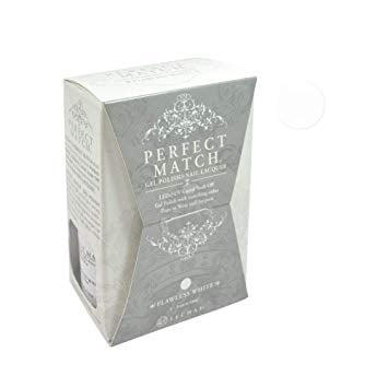 LECHAT Perfect Match Pair of Soak off Gel + Matching Nail Polish - PMS07 Flawless White