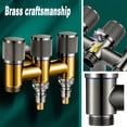 thumbnail image 3 of Universal 1/2 Thread One Into Three Out Faucet Kitchen Stainless Steel Inlet Valve Fitting Valve Toilet Bathroom Fittings, 3 of 5