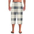 thumbnail image 6 of Handshe Men's Casual Lounge Pants with Printed Design, Straight Cut Elastic Waist and Pockets for Home Comfort, 6 of 7