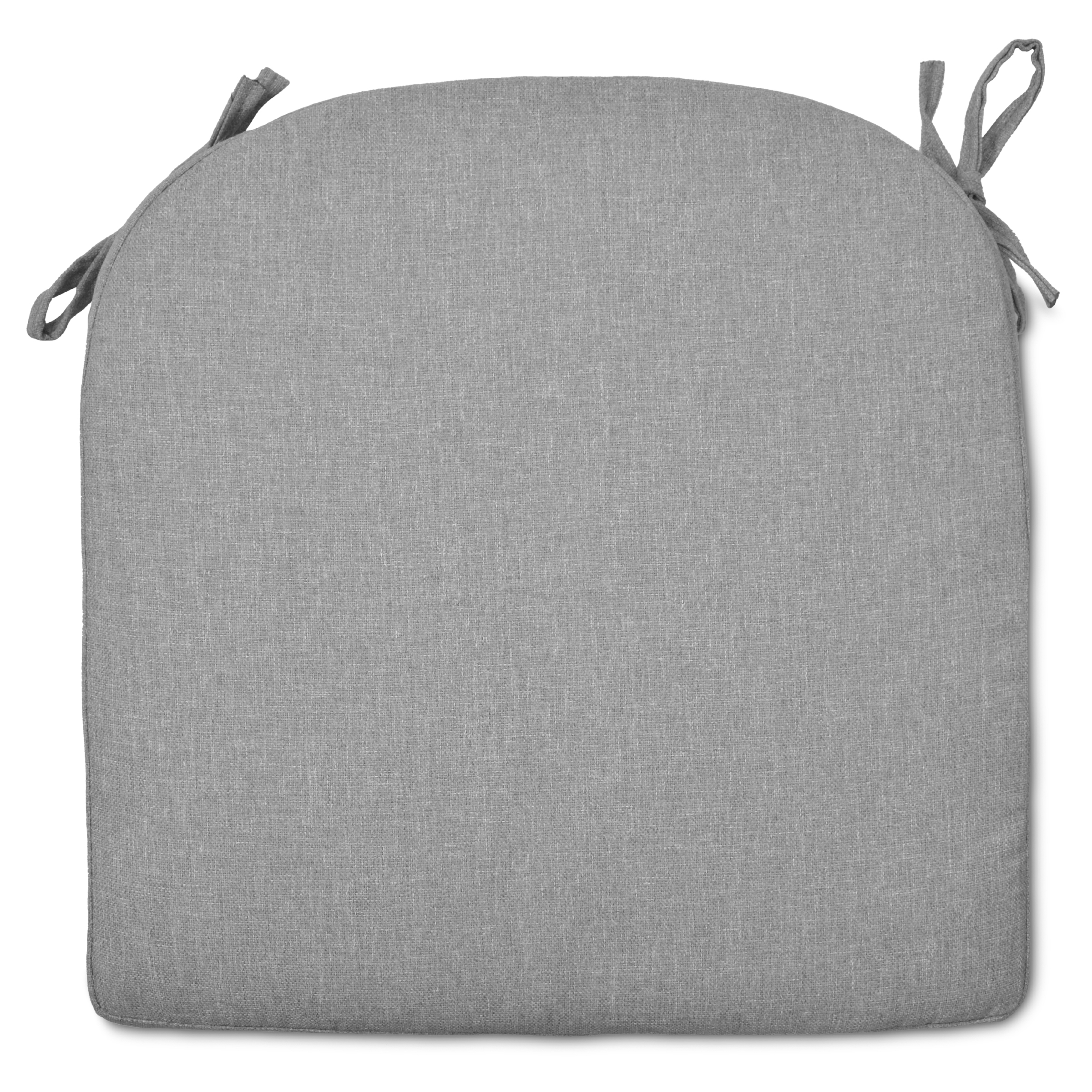 Decor Therapy Outdoor Patio Gray Round Back Seat Cushion 17.25 In. x 18