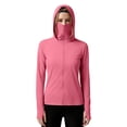 thumbnail image 4 of Women's Sun Protection Jacket Cooling Hooded SPF Shirt Long Sleeve UV Clothing for Hiking Golf Outdoor Watermelon Red XXL(XXL), 4 of 5