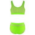 thumbnail image 3 of Aloohaidyvio Swimsuits 2 Piece,Womens Solid Color Swimsuit Sexy Slimming Hollow Mesh Split Three Piece Bikini Swimsuit Set, Womens Swimwear, 3 of 3