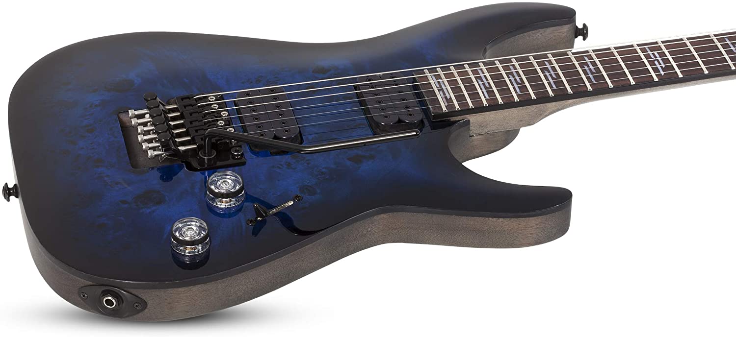 Schecter Omen Elite-6 FR Series Electric Guitar - See Thru Blue Burst