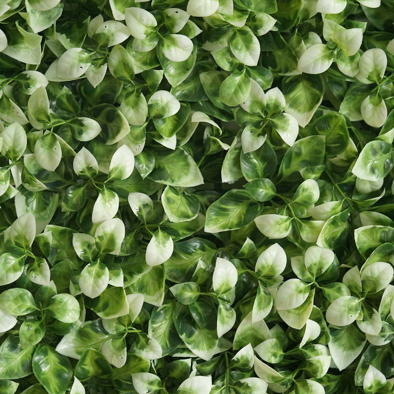 2.69 Square Feet Plastic Artificial Green Leaves Garden Wall Mat