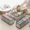 thumbnail image 4 of Cajón organizador de ropa interior, caja de almacenamiento, organizadores de armario plegables, cajas de almacenamiento divisorias de cajones para calzoncillos, calcetines, sujetador, 4 of 5