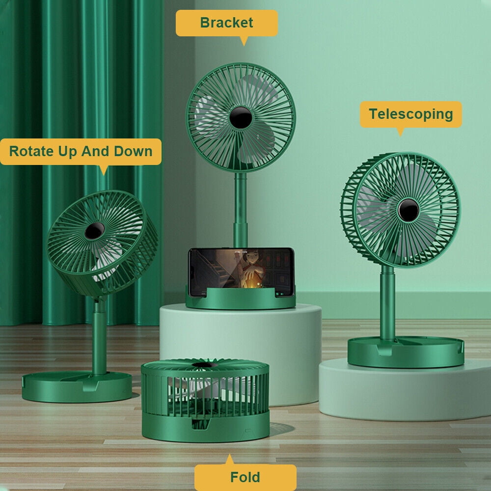 JAHY2TECH 3-Speed USB Rechargeable Foldable Portable Desk Fan
