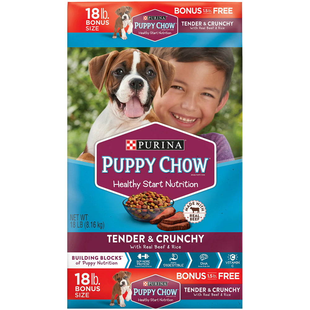 Purina Puppy Chow High Protein Dry Puppy Food, Tender & Crunchy With