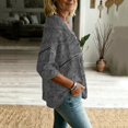 thumbnail image 4 of Long Sleeve Shirts for Women Loose Fit Pleated Cuff Western Print Button Down Long Sleeve Blouse Shirts Tops, 4 of 6