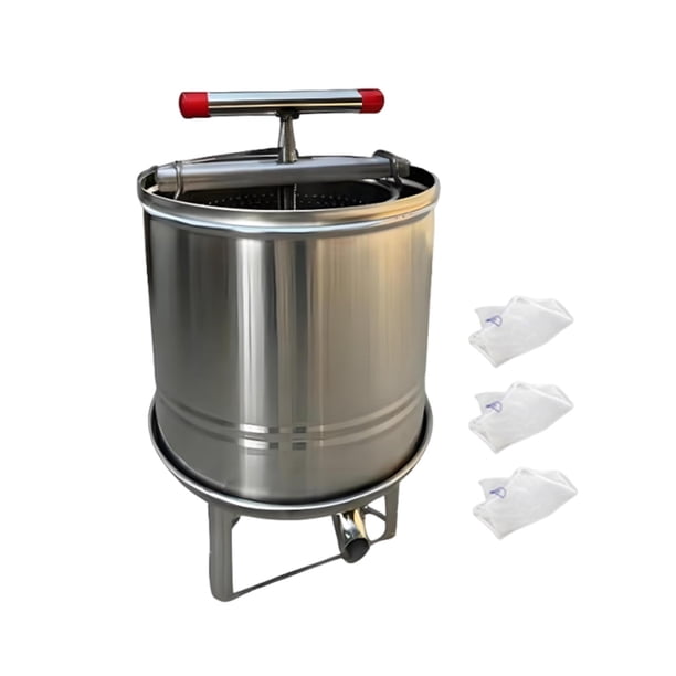Máquina trituradora de miel, accesorios robustos, prensa de frutas para aceite de oliva 3 bolsas de filtración