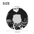 thumbnail image 4 of KLL Vintage Black white Plant skull Pattern Shower Cap & Bath Cap for Women,Reversible Oversized Waterproof Shower Caps for all Hair Lengths,Elastic Reusable Bathing Hair Cap, 4 of 6