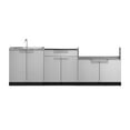 thumbnail image 1 of NewAge Products Armoire de Cuisine Extérieure en Acier Inoxydable, Ensemble de 3 Pcs avec Évier, Armoire de Bar et de Gril, 1 of 13