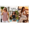 thumbnail image 4 of MOYIKO Tank Tops for Women Eyelet Crew Neck Sleeveless Tops Dressy Casual Trendy Flowy Summer Shirts Loose Fit, 4 of 7