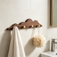 thumbnail image 1 of Wooden Wall Mounted Coat Rack with 6 Hooks | Entryway Hallway Bathroom Towel and Coat Hanger | Sturdy Non Rusting Hanging Organizer for Home Kitchen Living Room, 1 of 6