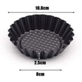 thumbnail image 2 of Moldes para tartas de acero al carbono de 6 piezas, molde para alquitrán, molde para tartas de huevo, moldes para hornear antiadherentes reutilizables para cupcakes, postres, helados Adepaton  YQ-1755, 2 of 7