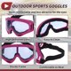 thumbnail image 5 of Gafas de montar para motocicleta Unique Bargains, gafas de ciclismo de lente azul y marco rosa rojo, 5 of 6