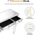 thumbnail image 4 of VINGLI Mirrored Vanity Desk with Drawers for Bedroom Silver Sofa Table Modern Console Table for Entryway/Foryer/Bedroom, Silver, 4 of 9