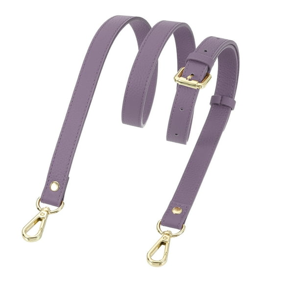 Uxcell 0.7" Genuine Leather Purse Strap for Bag (Taro Purple, Gold Buckle)