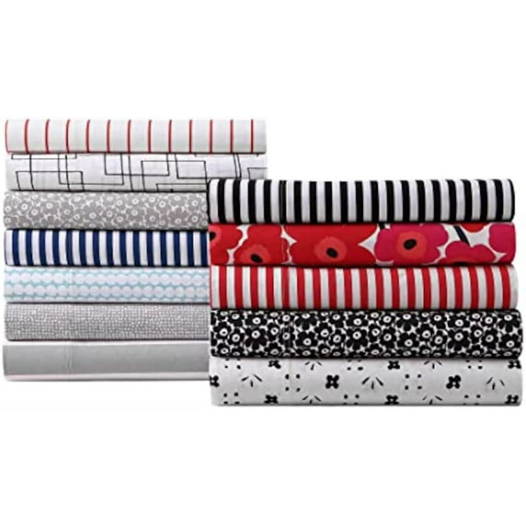 MARIMEKKO - Full Sheets, Cotton Percale Bedding Set, Crisp MARIMEKKO - Full Sheets, Cotton Percale Bedding Set, Crisp