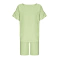thumbnail image 5 of LNMQLPDBS Kids Clothing Set Girls Size 10-12 Kids Matching Outfits Lil Sister Newborn Outfit Basic Tops and Flowy Shorts 7t Girls Clothes, Green 4-5 Years, 5 of 8
