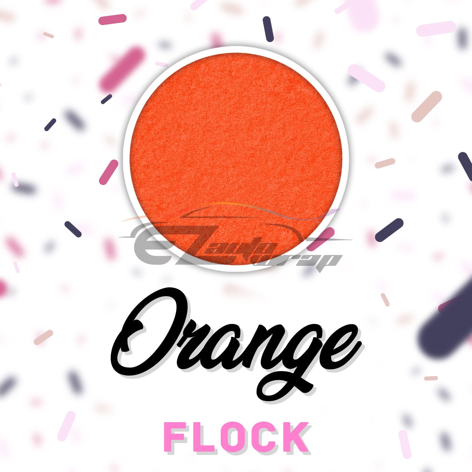 ESSMO Orange Flock Heat Transfer Vinyl HTV Sheet T-Shirt 20" Wide Iron On Heat Press DF18 20"x96"