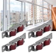 thumbnail image 1 of Window Pulley, Silent Double Wheels Non Corrosive Window Pulley Roller 4Set  for Building for Home for Office, 1 of 8