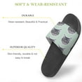 thumbnail image 3 of GZHJMY Stylish Slides for Women Men, Grey Cat Faces White Contour Soft Flexible Slip-on Sandals Slippers, 3 of 7