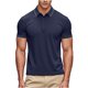 thumbnail image 4 of Negro Camisa de Manga Corta Mujeres Sólido Deportes Solapa Camisa Seca, Unisex Manga Corta Ropa de Trabajo Superior para Ocasional, 4 of 8