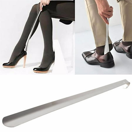 - 58cm Stainless Steel Shoe Horn Handle Women Men Dress Shoe Sneaker Boots Horn Metal Shoes Remover Shoehorn