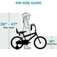 thumbnail image 4 of Hykolity 14 inch Girls Bike Princess Bicycle for Age 3-5 Years Old Rider Height 35-47 inch includes Training Wheel Basket Doll Seat Aqua Blue, 4 of 10