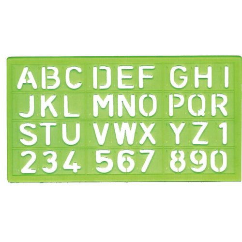 4 piece SET 1-1/8" Alphabet Letters & Numbers Stencils Plastic CHOOSE COLOR 