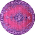 thumbnail image 1 of Ahgly Company Indoor Round Medallion Purple Traditional Area Rugs, 7' Round, 1 of 4