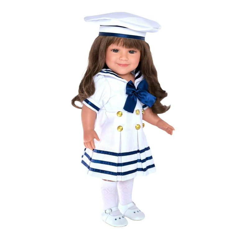 18 Inch Doll Clothes- Navy and White Sailor Outfit Fits 18 Inch