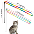 thumbnail image 2 of Jouets Interactifs de Baguette Arc-en-Ciel de Chat, Corde Interactive de Baguette de Teaser de Chat, Charmeur Coloré de Ruban pour des Chatons - 2 PCS, 2 of 5