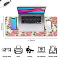 thumbnail image 5 of Long Mouse Pads for Desk,Pioneer Flower Floral Print Pattern Desk Mats on Top Of Desks, Desk Mouse Pad Extra Large with 3mm Non-Slip Base and Stitched Edge for Gaming,Office,Work,Home 31.5"x11.8", 5 of 6