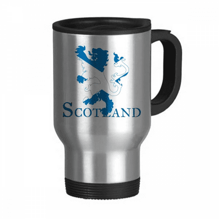 

Lion Scottish Finger Art Deco Fashion Travel Mug Flip Lid Stainless Steel Cup Car Tumbler Thermos