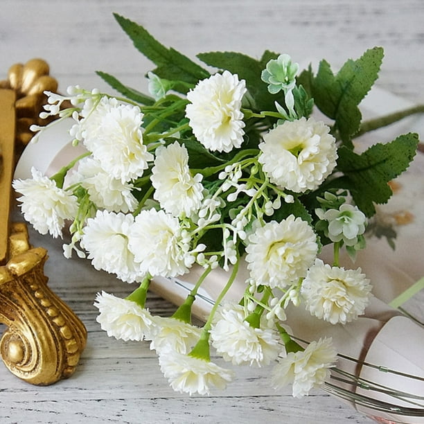 20 Flores de Lilac Artificial, Decoración para Bodas, Blanco
