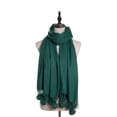 thumbnail image 6 of Duoif Womens Winter Scarves, Solid Color Imitation Single Color Hanging Fashion Scarf Versatile and Warm Scarf for Women Green, 6 of 7