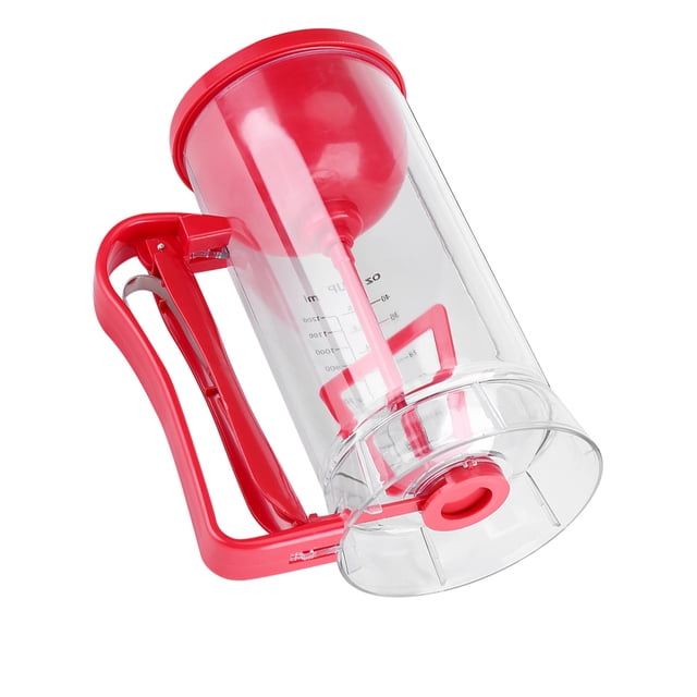 Batter Dispenser, Cordless Electric Battery Powered Mixer 1200mL Pancake Cupcake Waffle Maker Machine Bakeware Measuring Baking Tool for Muffins Crepes Cake