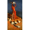 thumbnail image 2 of Remington, Frederic 11x18 White Modern Wood Framed Museum Art Print Titled - Conjuring Back the Buffalo, 2 of 4
