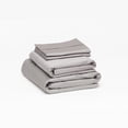 thumbnail image 1 of Juego de Sábanas de Algodón tipo Satín Luuna, Sábanas de Cama Frescas y Resistentes, King Size gris King Size, 1 of 8
