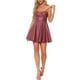 thumbnail image 2 of Vestido A-line rojo para mujer con tirantes de espagueti y escote corazón de INSPIRE CHIC, 2 of 6